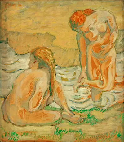Two Bathing Girls Franz Marc